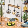 Ripoll hanging light, globe light, pendant light Ecru, black, 3-light sources