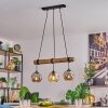 Ripoll hanging light, globe light, pendant light Ecru, black, 3-light sources