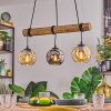 Ripoll hanging light, globe light, pendant light Ecru, black, 3-light sources