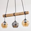 Ripoll hanging light, globe light, pendant light Ecru, black, 3-light sources