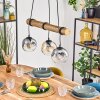 Ripoll hanging light, globe light, pendant light Ecru, black, 3-light sources