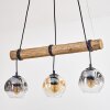 Ripoll hanging light, globe light, pendant light Ecru, black, 3-light sources