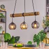 Koyoto hanging light, globe light, pendant light Ecru, black, 3-light sources