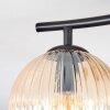 Koyoto ceiling light, globe light Amber, clear, 2-light sources