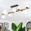 Chehalis ceiling light, globe light gold, black, 10-light sources