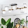 Chehalis ceiling light, globe light gold, black, 10-light sources