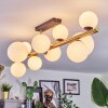 Chehalis ceiling light, globe light gold, black, 10-light sources