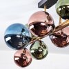Chehalis ceiling light, globe light gold, black, 10-light sources