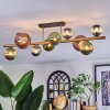 Chehalis ceiling light, globe light gold, black, 10-light sources
