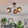 Koyoto ceiling light, globe light 42 cm blue, green, clear, coppery, 3-light sources