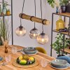 Koyoto hanging light, globe light, pendant light Ecru, black, 3-light sources
