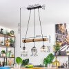 Koyoto hanging light, globe light, pendant light Ecru, black, 3-light sources