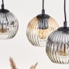 Ripoll hanging light, globe light, pendant light Ecru, black, 3-light sources