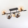 Gastor ceiling light, globe light Amber, Smoke-coloured, 5-light sources