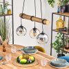 Koyoto hanging light, globe light, pendant light Ecru, black, 3-light sources