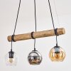 Koyoto hanging light, globe light, pendant light Ecru, black, 3-light sources