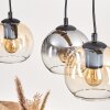 Koyoto hanging light, globe light, pendant light Ecru, black, 3-light sources