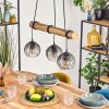 Koyoto hanging light, globe light, pendant light Ecru, black, 3-light sources