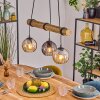 Koyoto hanging light, globe light, pendant light Ecru, black, 3-light sources
