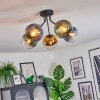 Koyoto ceiling light, globe light 52 cm blue, gold, green, clear, 5-light sources