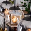 Gastor hanging light, globe light, pendant light Amber, clear, Smoke-coloured, 3-light sources