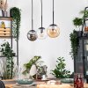 Gastor hanging light, globe light, pendant light Amber, clear, Smoke-coloured, 3-light sources