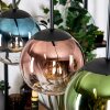 Gastor hanging light, globe light, pendant light blue, green, clear, coppery, 3-light sources