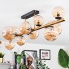 Chehalis ceiling light, globe light gold, black, 10-light sources