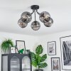 Koyoto ceiling light, globe light 52 cm Smoke-coloured, 5-light sources