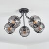Koyoto ceiling light, globe light 52 cm Smoke-coloured, 5-light sources