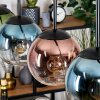 Gastor hanging light, globe light, pendant light blue, green, clear, coppery, 5-light sources