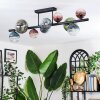 Chehalis ceiling light, globe light blue, green, clear, coppery, 10-light sources