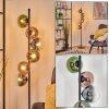 Gastor globe light, floor lamp 34 cm blue, green, clear, coppery, 6-light sources