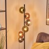 Gastor globe light, floor lamp 34 cm blue, green, clear, coppery, 6-light sources