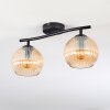 Koyoto ceiling light, globe light Amber, 2-light sources