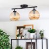 Koyoto ceiling light, globe light Amber, 2-light sources