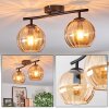 Koyoto ceiling light, globe light Amber, 2-light sources