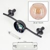 Koyoto ceiling light, globe light Amber, 2-light sources