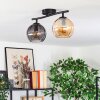 Koyoto ceiling light, globe light Amber, Smoke-coloured, 2-light sources