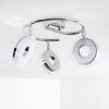Prag ceiling spotlight LED chrome, 3-light sources