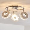 Prag ceiling spotlight LED chrome, 3-light sources
