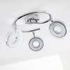 Prag ceiling spotlight LED chrome, 3-light sources