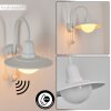 Pohei outdoor wall light white, 1-light source, Motion sensor