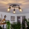 BARIPADA Ceiling Light anthracite, chrome, 3-light sources