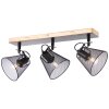 Brilliant WHOLE Spotlight Dark wood, black, 3-light sources