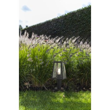 Lutec FIA pedestal light black, 1-light source