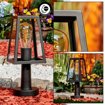 JUANICO pedestal light black, 1-light source