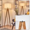 Flemming floor lamp Ecru, black, 1-light source