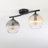 Koyoto ceiling light, globe light Amber, clear, Smoke-coloured, 2-light sources