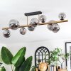 Chehalis ceiling light, globe light gold, black, 10-light sources